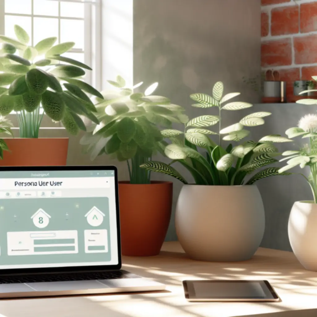 Przykładowy panel konta z zielonymi roślinami w tle