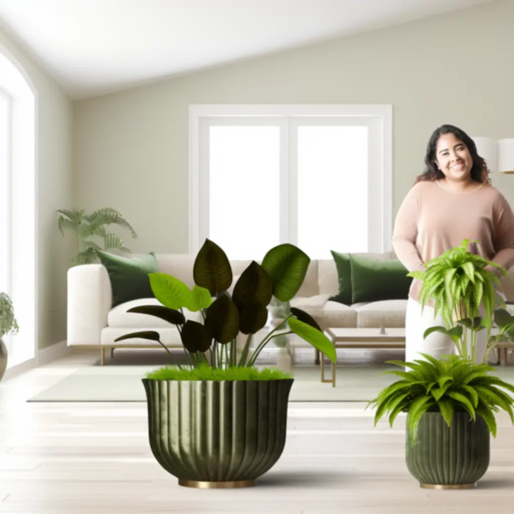 Salon wypełniony zielonymi roślinami doniczkowymi od IndoorPlantPL