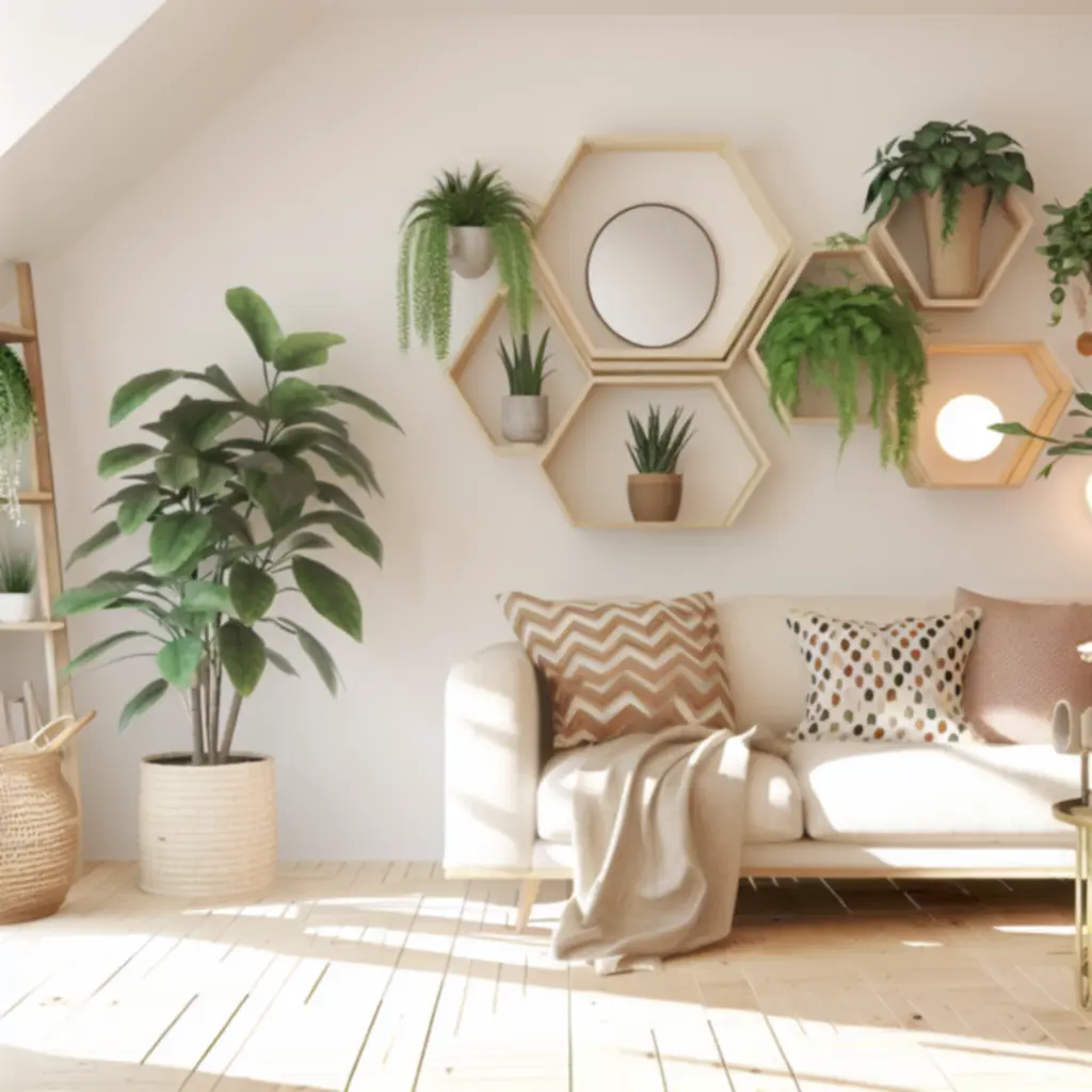 Aranżacja roślin domowych w jasnym, skandynawskim wnętrzu
